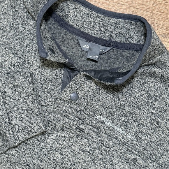 Eddie Bauer Other - Eddie Bauer Men's Medium Snap-Front Radiator Fleece Sweater Charcoal‎